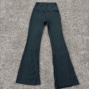 Aerie Black Flared Ribbed Pants
